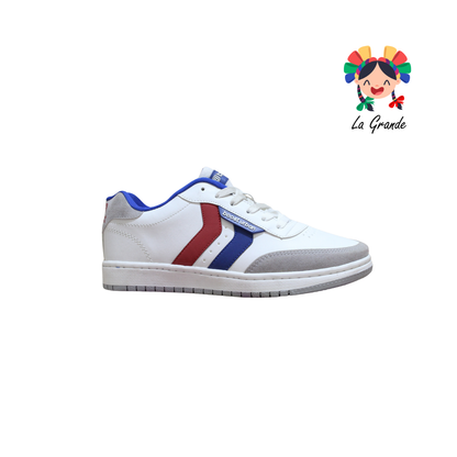 338 BOOST Bco Rey Rojo Napa Tenis Casual para Caballero