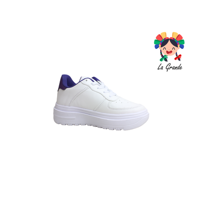 V-6009 SCARE Blanco Uva Tenis Casual para Niña