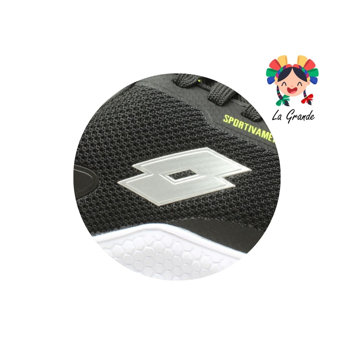 9H442002 LOTTO Black White Tenis Deportivo para Dama