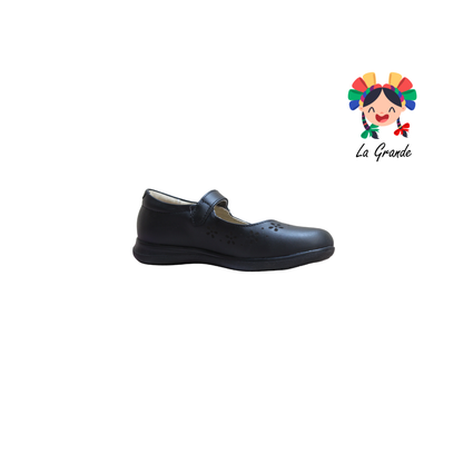 902 DOGI Negro Napa Zapato Escolar para Niña