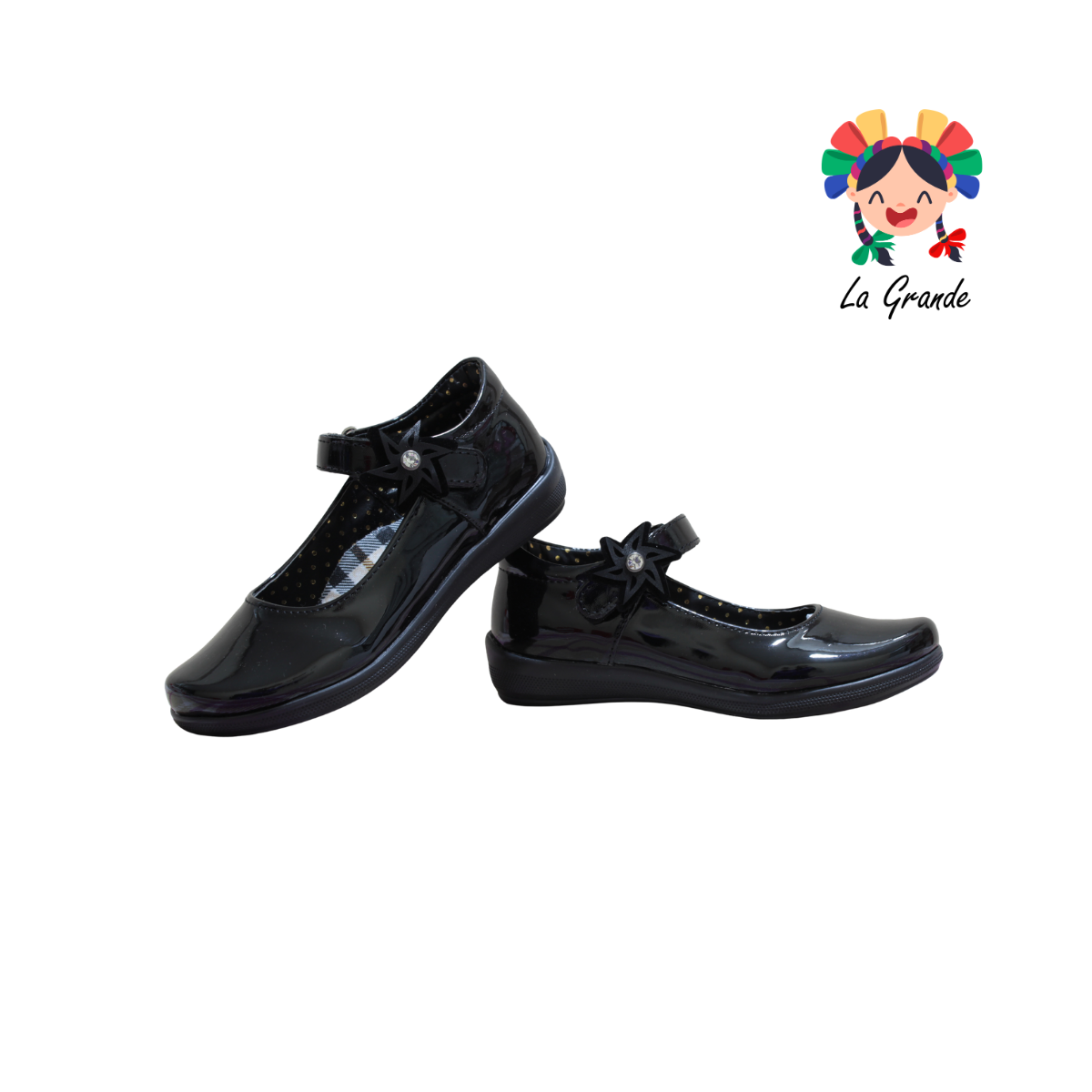 14001 LUPITAS Negro Charol Zapato Escolar para Niña