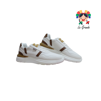 532 APT Beige Café Tenis Casual para Caballero