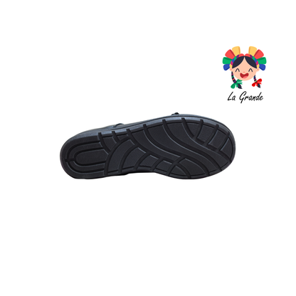 719 WIZZYZ Negro Piel Zapato Escolar para Dama