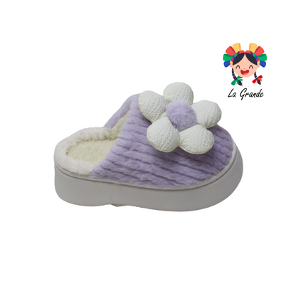 A-5023 TIGRE Flor Multicolor Sintético Pantufla con Plataforma para Dama