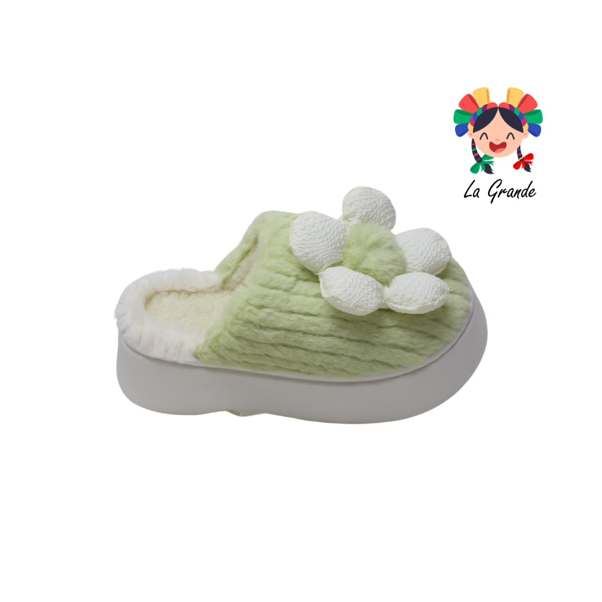 A-5023 TIGRE Flor Multicolor Sintético Pantufla con Plataforma para Dama