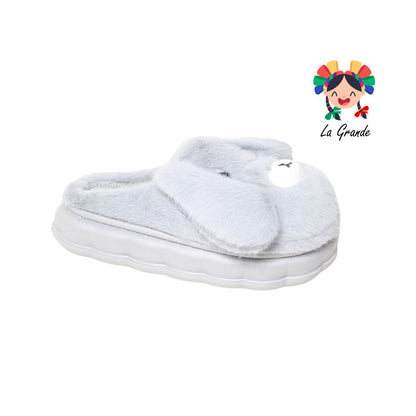 A-5048 TIGRE Multicolor Perrito Pantufla Afelpada  para Dama
