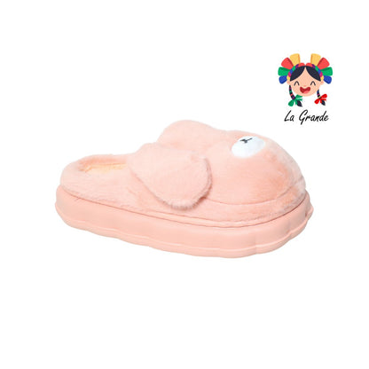 A-5048 TIGRE Multicolor Perrito Pantufla Afelpada  para Dama