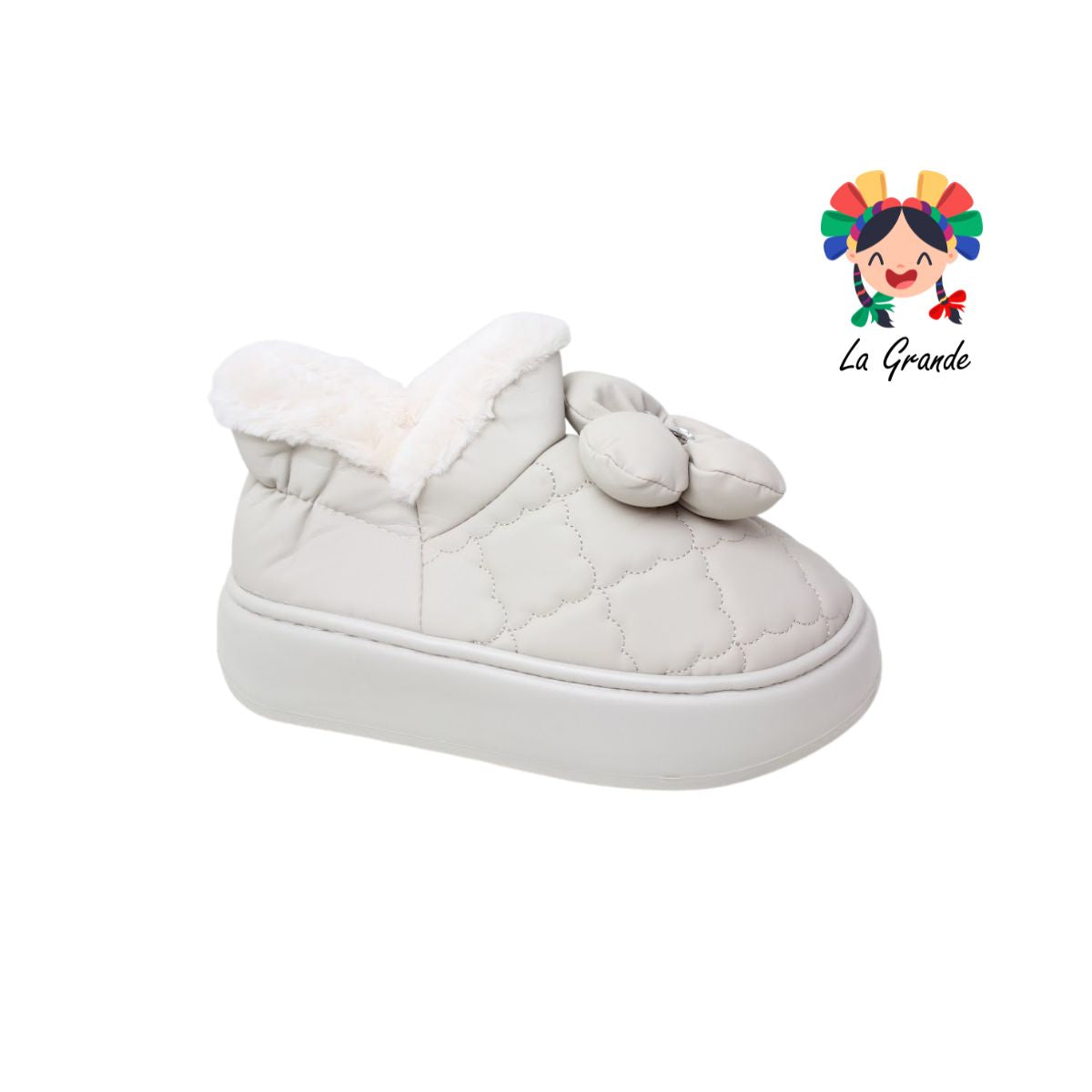 A-5173 ZXXG Multicolor Flor con Brillos Pantufla Afelpada para Dama