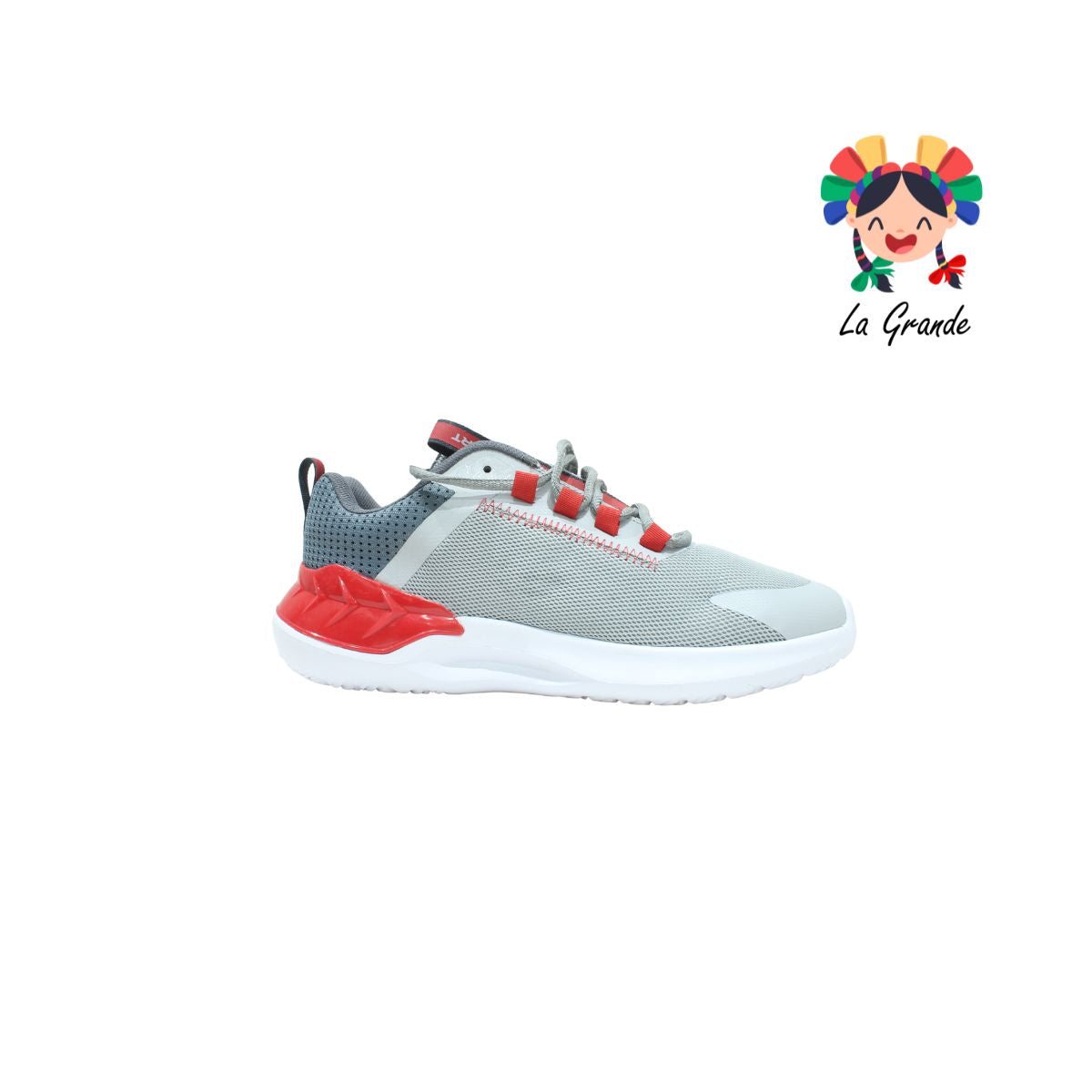 A1307 COURT Gris Rojo Tenis Deportivo para Caballero