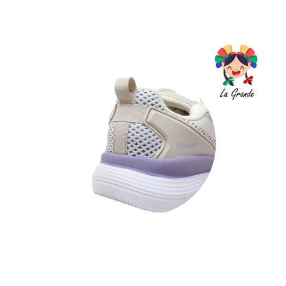 A332J COURT Marfil Morado Tenis Deportivo para Dama