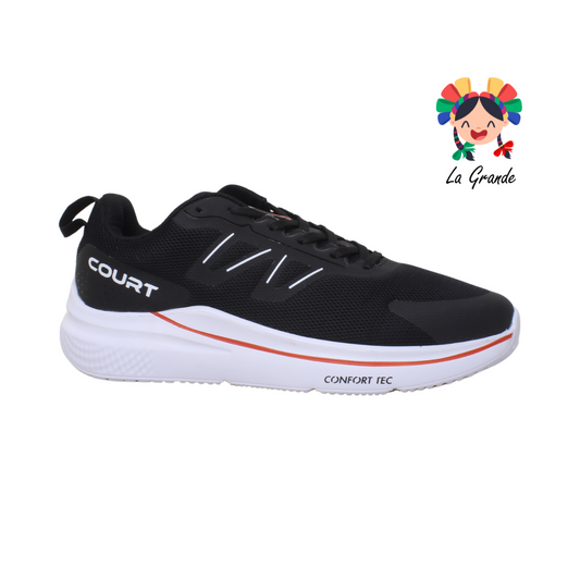 A4725C COURT Negro Tenis Deportivo para Caballero