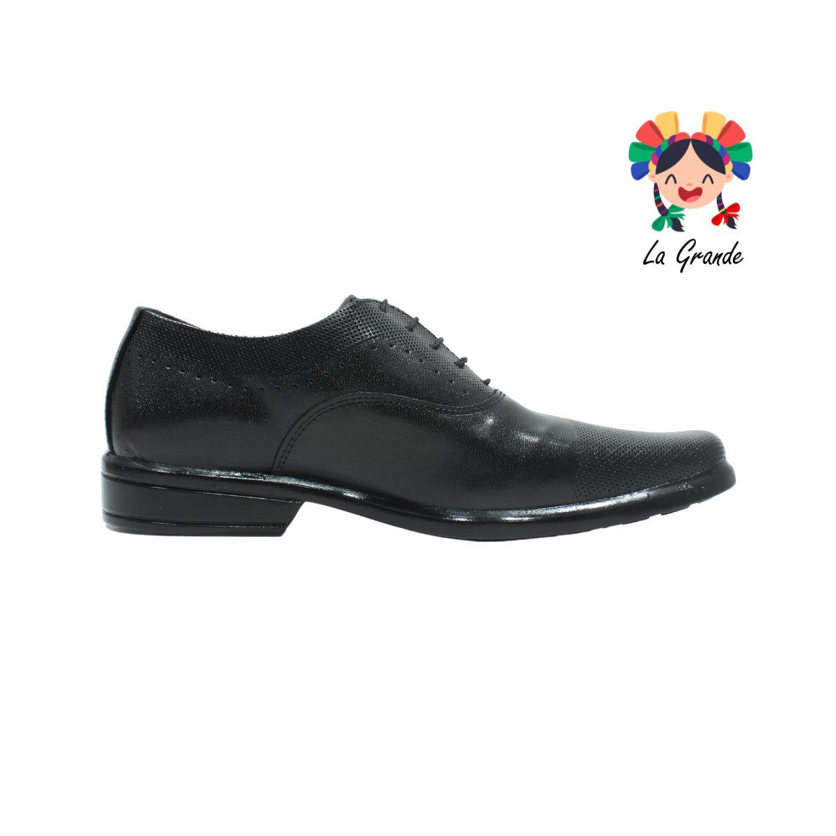 A90 VIAKENTTO Negro Venecia Piel Zapato de Vestir para Caballero