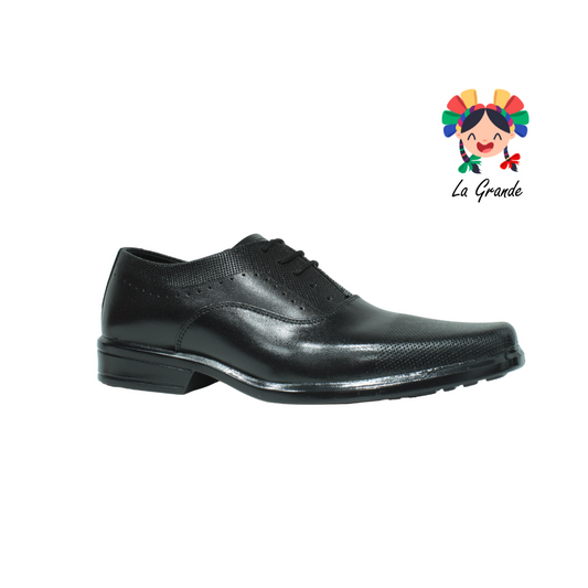 A90 VIAKENTTO Negro Venecia Piel Zapato de Vestir para Caballero