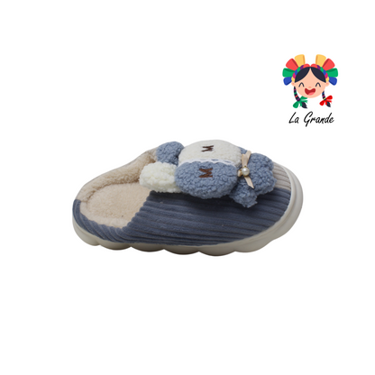 AB-137 TIGRE Conejo Multicolor Sintético Pantufla con Plataforma para Dama