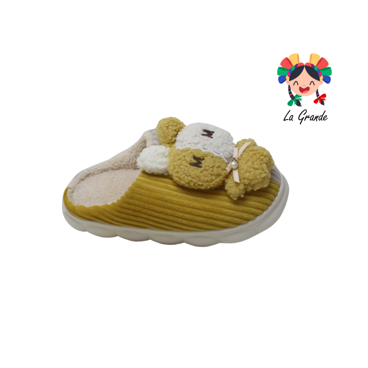 AB-137 TIGRE Conejo Multicolor Sintético Pantufla con Plataforma para Dama
