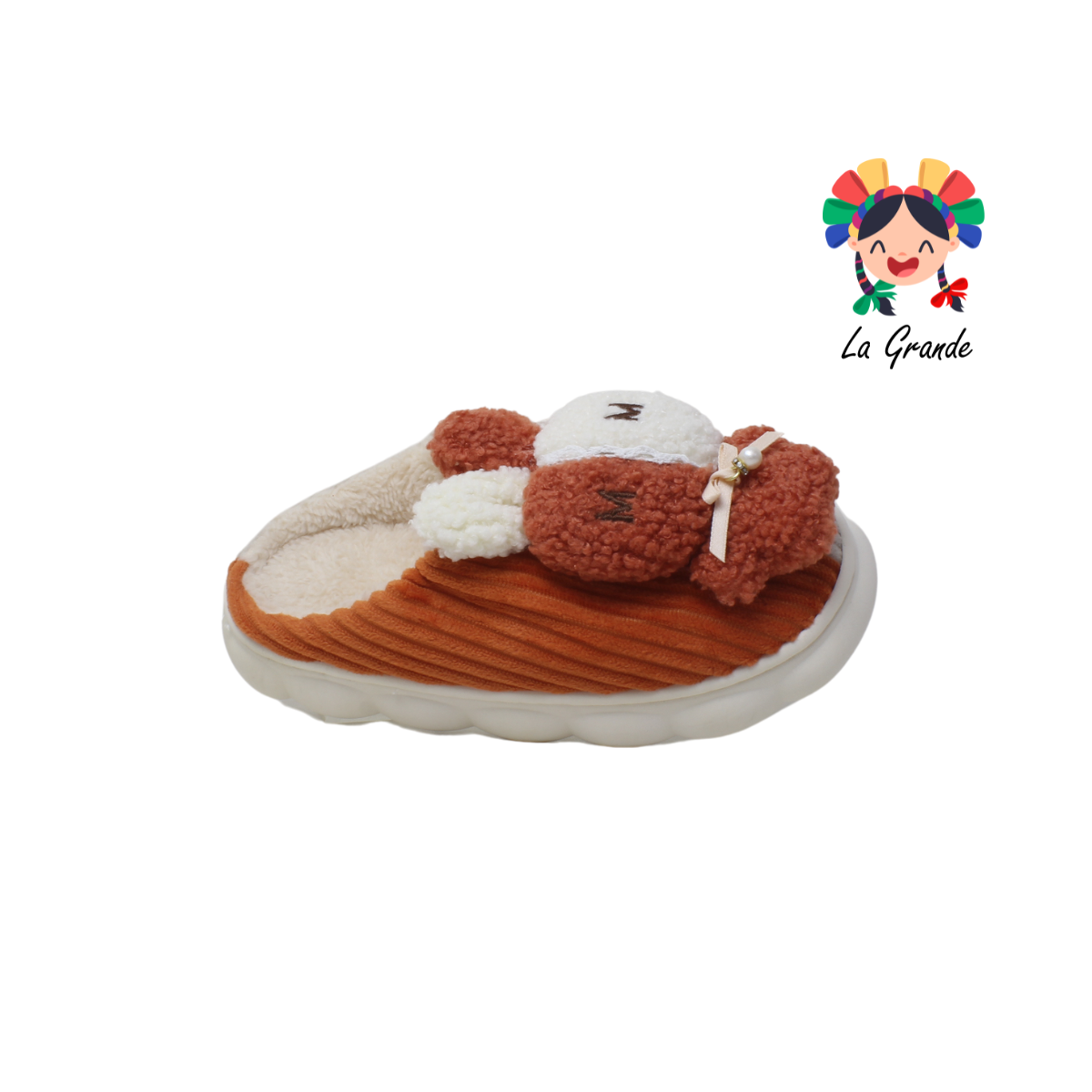 AB-137 TIGRE Conejo Multicolor Sintético Pantufla con Plataforma para Dama