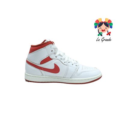 AIR JORDAN 1 MID NIKE Bnco Rojo Tenis Importado Original para Caballer Zapateria la Grande