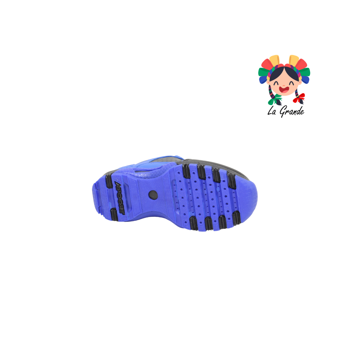 AP-99 APOORT Azul Negro Piel Tenis Tipo Bota para Niño