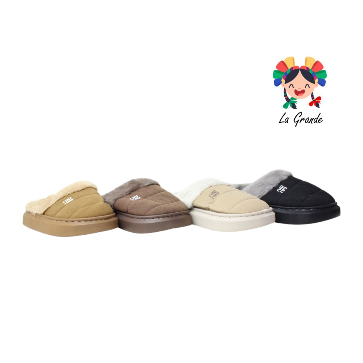 B-6023 ZXXG Multicolor Pantufla Afelpada para Joven y Caballero