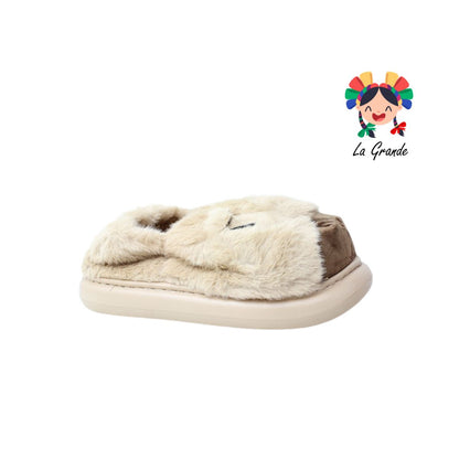 C-4146 ZXXG Multicolor Capiba Pantufla Afelpada para Niña, Niño, Dama y Joven