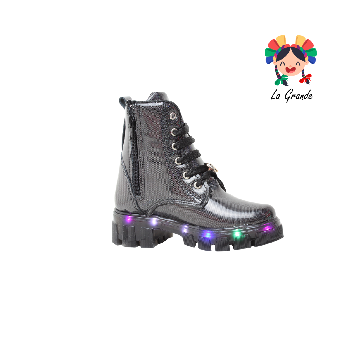 B004 DANIELS Negro Luminus Bota para Niña