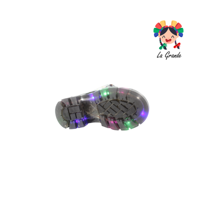 B08 CAPI DANIELS Negro Luminos Bota Casual con Luces para Niña