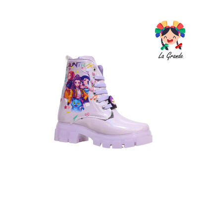 B013 HUNTRI DANIELS Lila Luminus Bota Casual con Luces para Niña