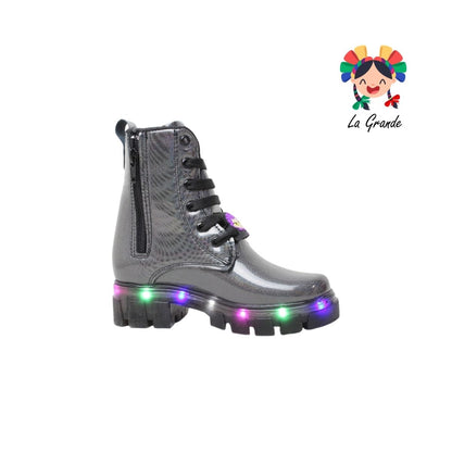 B013 HUNTRI DANIELS Negro Luminus Bota Casual con Luces para Niña