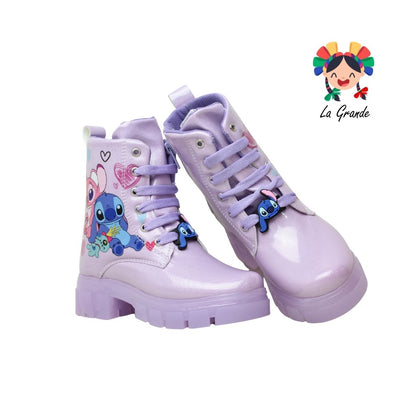 B10 DANIELS Lila Luminos Bota Casual con Luces para Niña