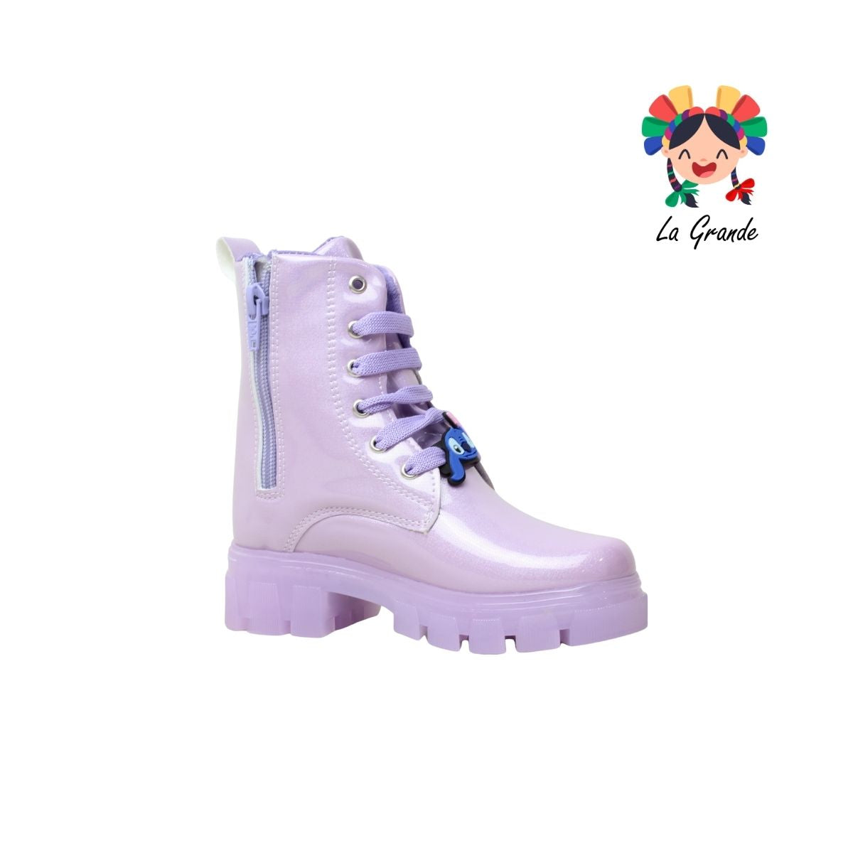 B10 DANIELS Lila Luminos Bota Casual con Luces para Niña
