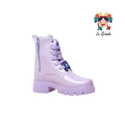 B10 DANIELS Lila Luminos Bota Casual con Luces para Niña