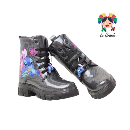B10 DANIELS Negro Luminos Bota Casual con Luces para Niña