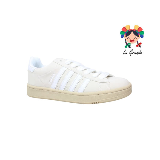 C-888 CUPRA Marfil Blanco Hunting Sint Tenis Casual para Dama, Joven y Caballero