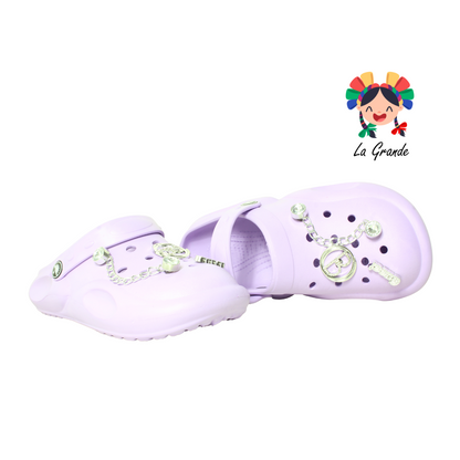 C014D TOP SANDAL Multicolor Sintético Sandalia de Baño o Playa con Adorno de Cadena para Dama