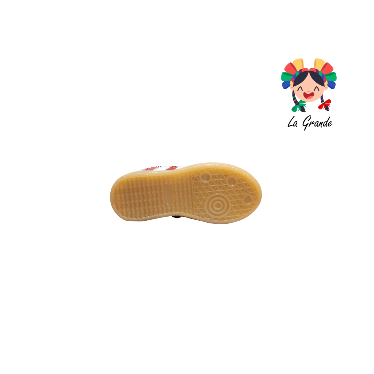 C014 SVIN Blanco Rojo Sintético Tenis Casual para Niña