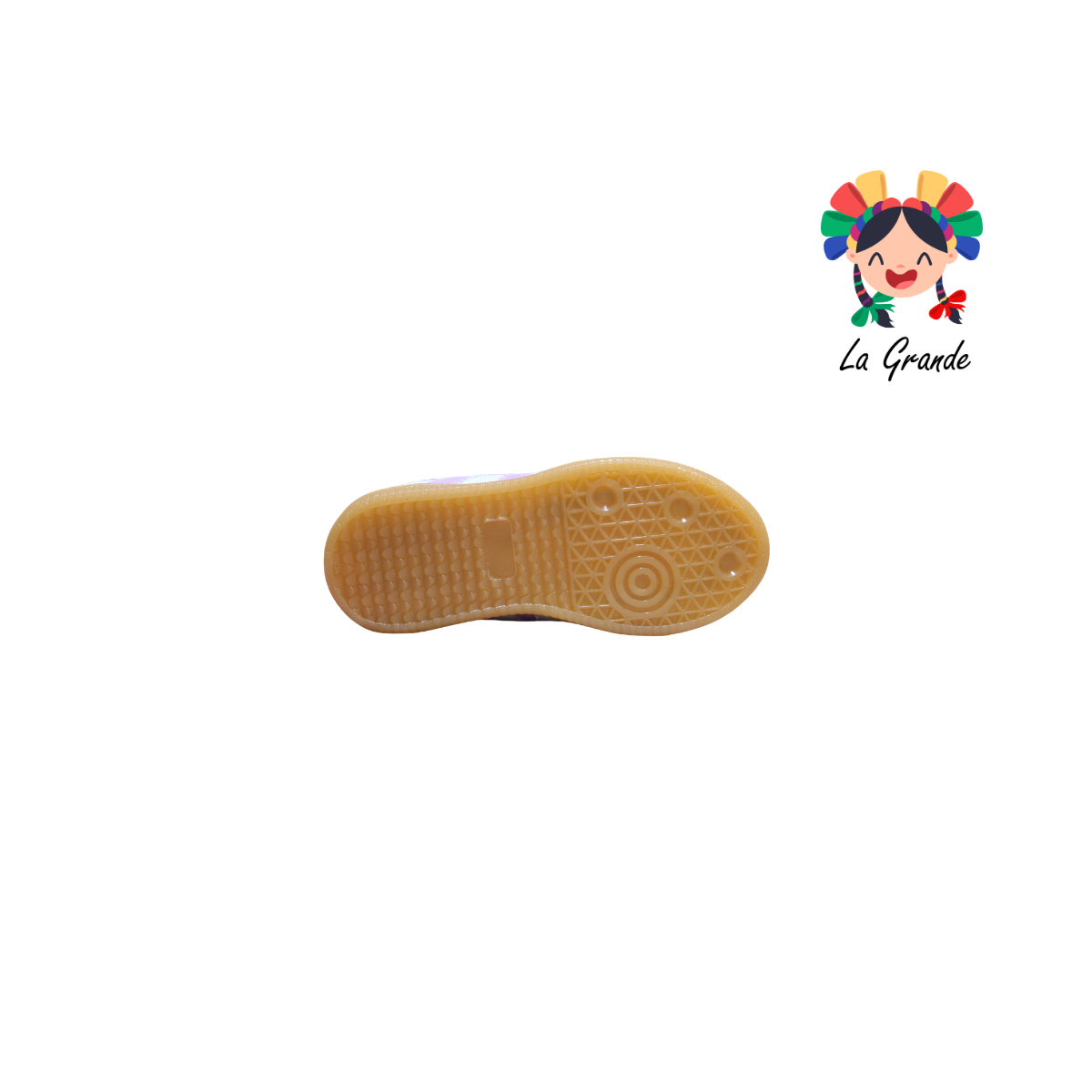 C014 SVIN Blanco Lila Sintético Tenis Casual para Niña