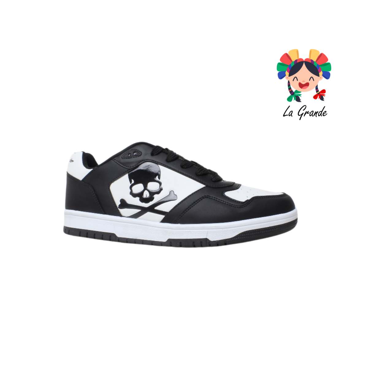 CALACA WALKQUIR Blanco Negro Sintético Tenis Casual para Joven y Caballero