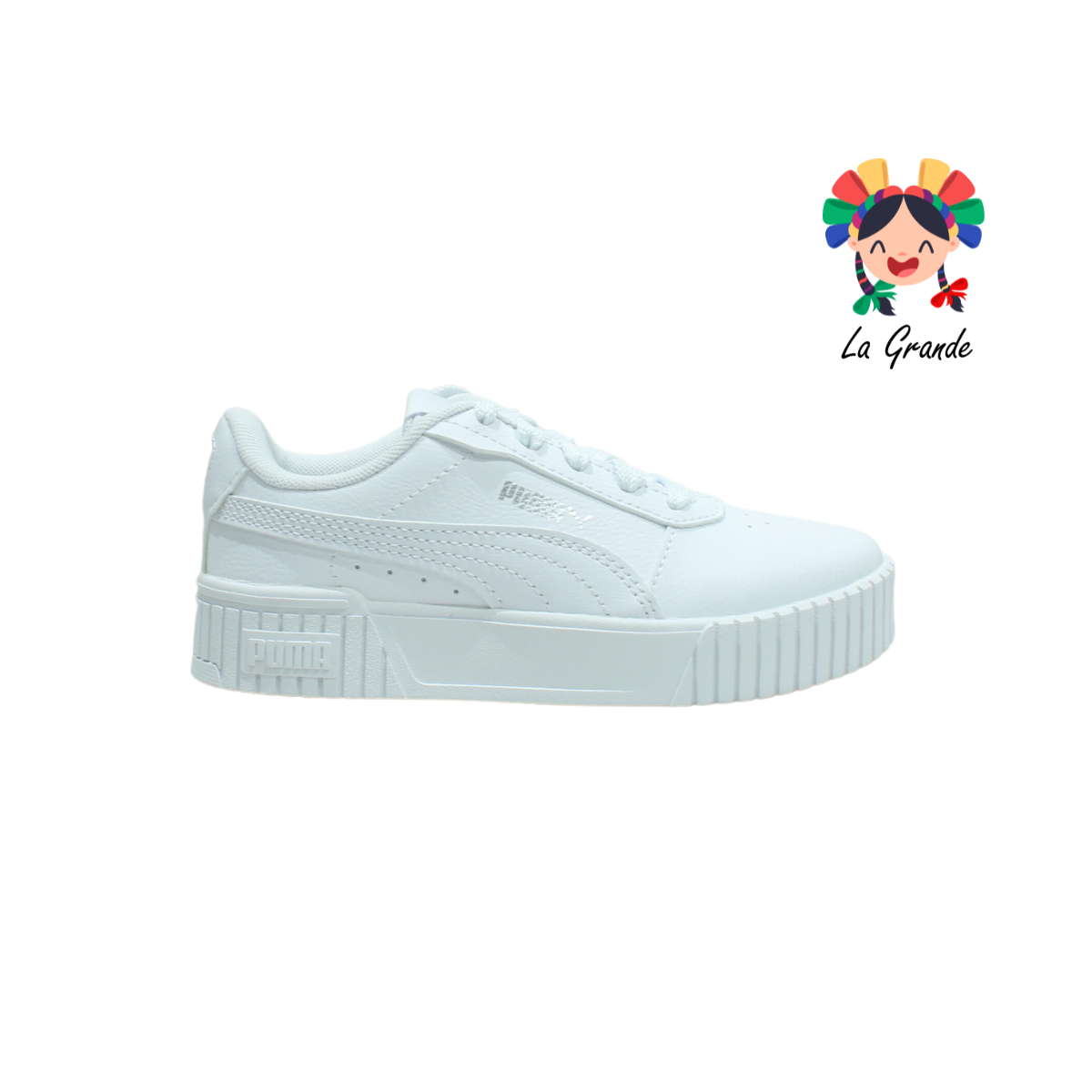 CARINA 2.0 PUMA Blanco Sint Tenis Casual Importado Original para Niña y Niño