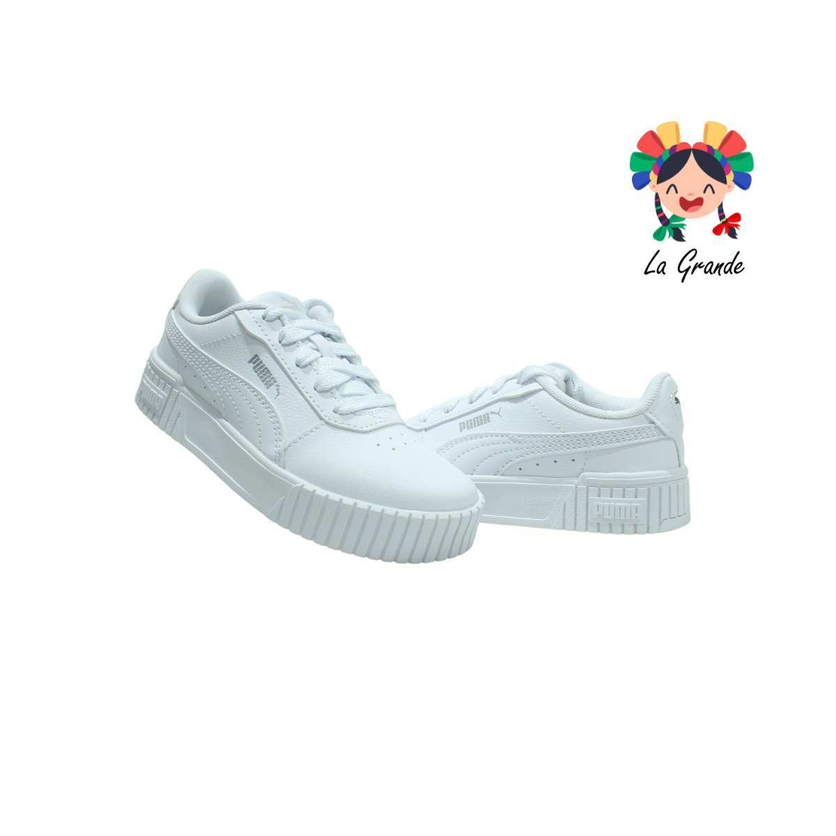CARINA 2.0 PUMA Blanco Sint Tenis Casual Importado Original para Niña y Niño