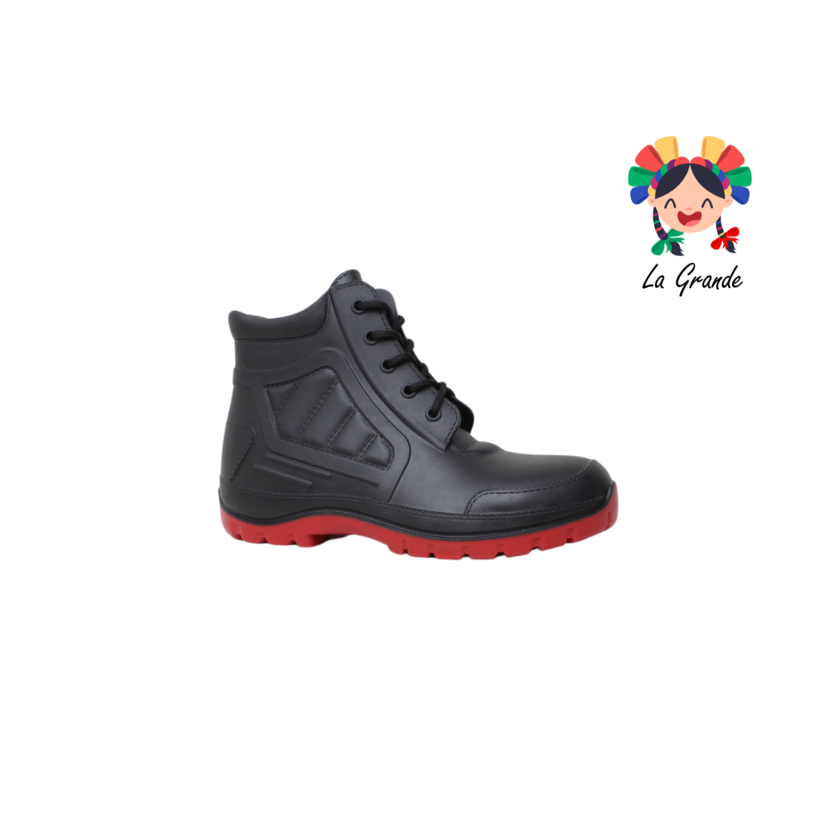 CICLON DUNLOP Negro Rojo Bota de Hule Corta para Caballero
