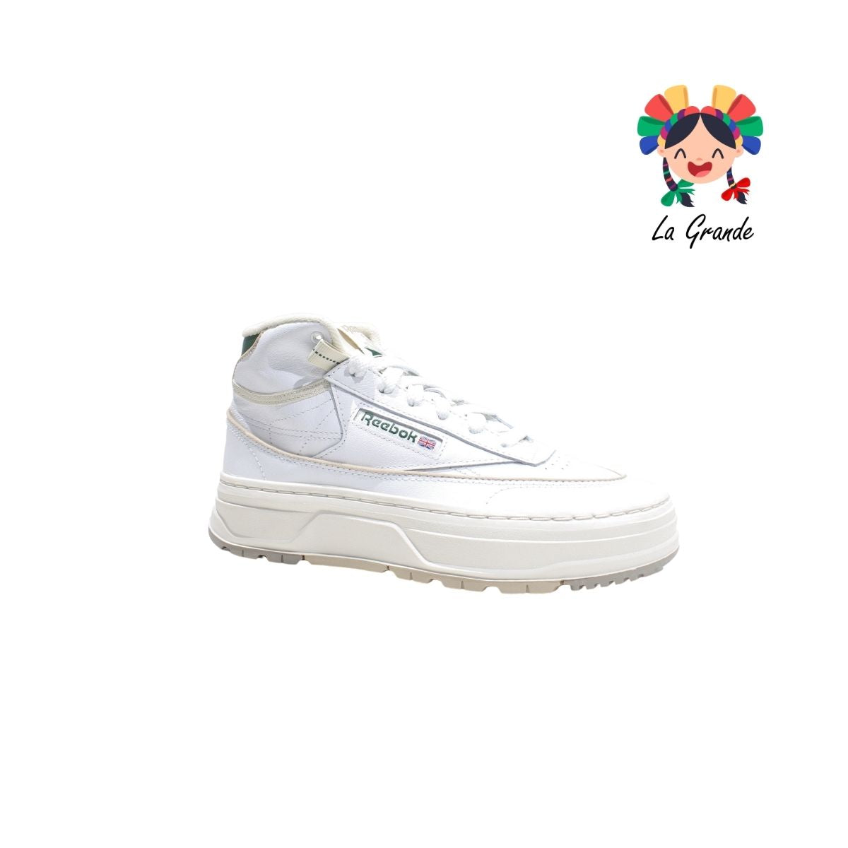 CL THR REEBOK Bco Beige Vde Tenis Original Importado para Joven y Dama