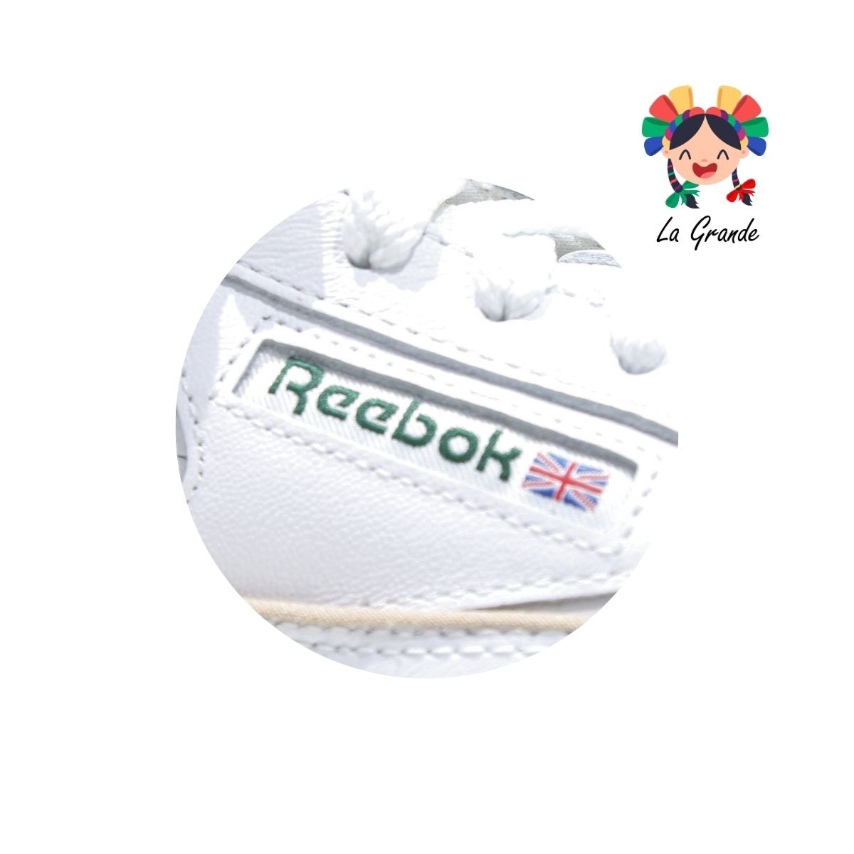 CL THR REEBOK Bco Beige Vde Tenis Original Importado para Joven y Dama