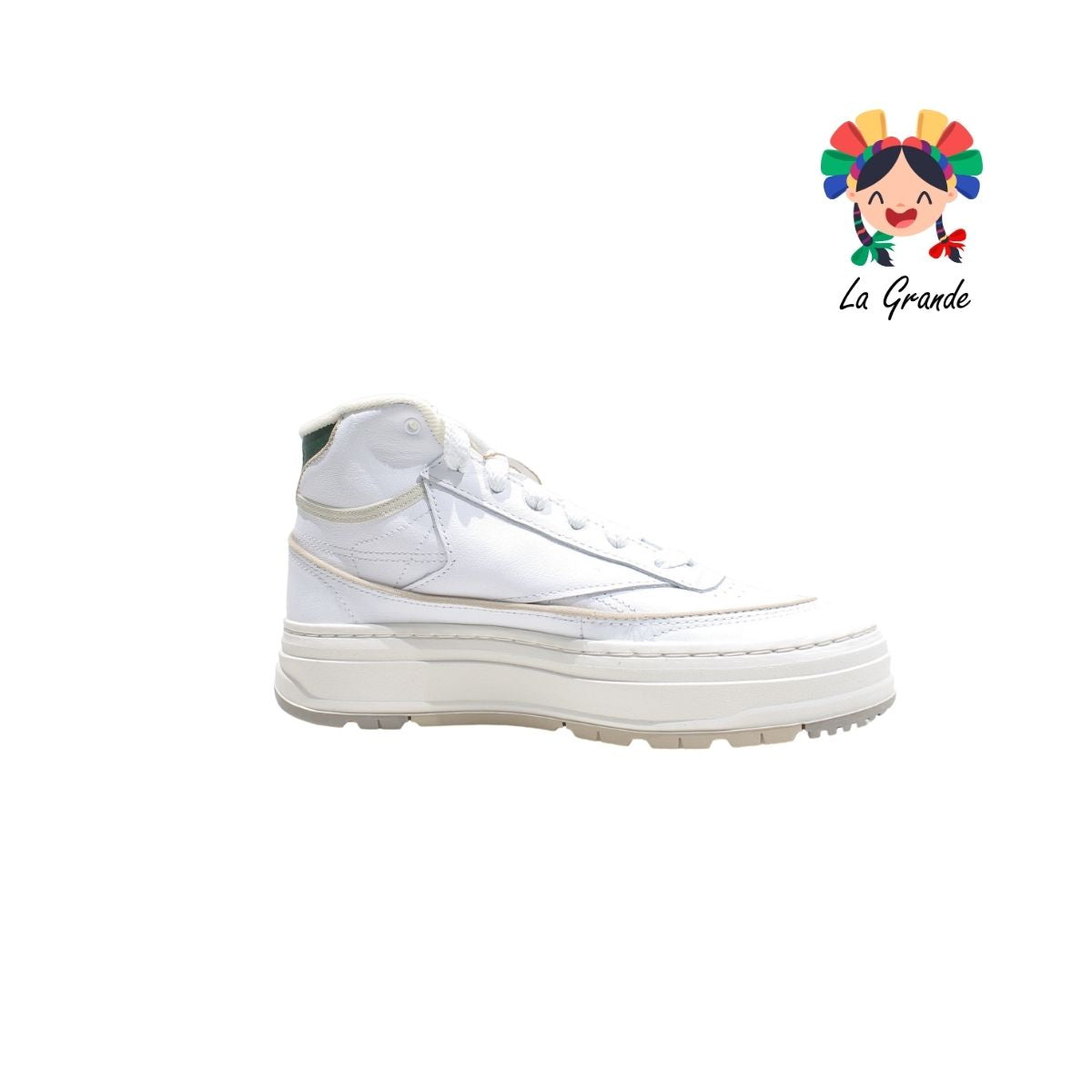 CL THR REEBOK Bco Beige Vde Tenis Original Importado para Joven y Dama