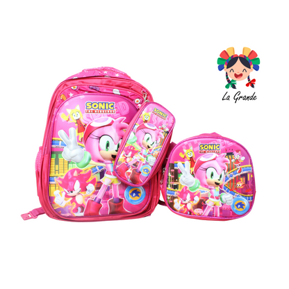 033 Rose Mochila Fucsia Combo con Luces