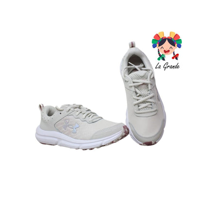 Charged Assert 10 UNDER ARMOUR Beige Café Tenis Deportivo Original Importado para Dama