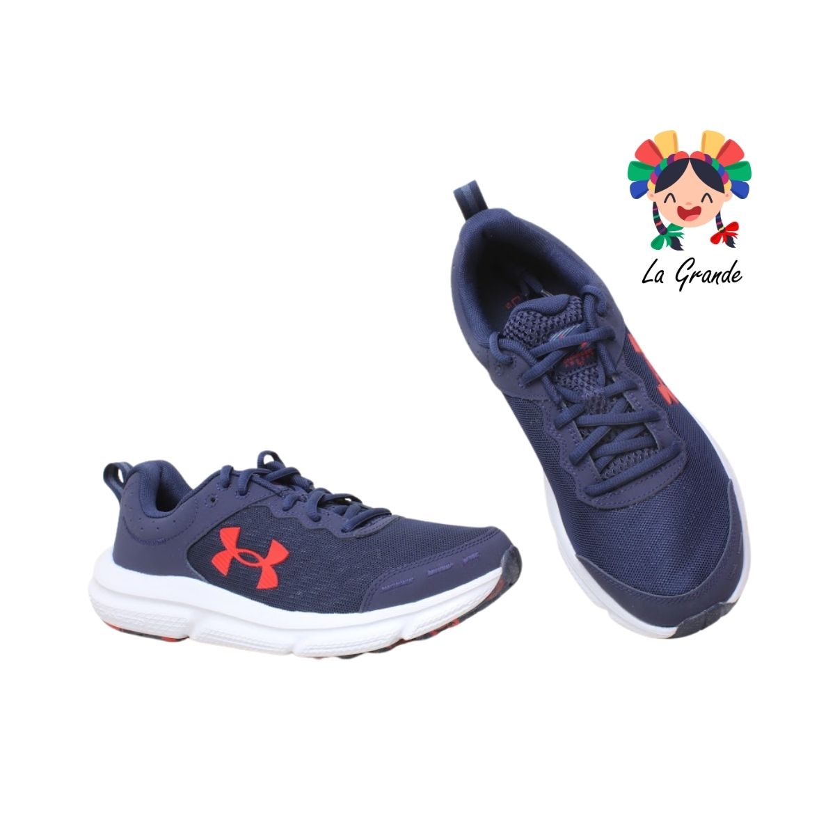 Charged Assert 10 UNDER ARMOUR Marino Rojo Tenis Deportivo Original Importado para Caballero