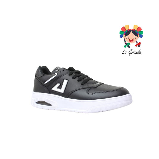 D48 APOORT Negro Blanco Piel Tenis Casual para Dama, Jóven y Caballero