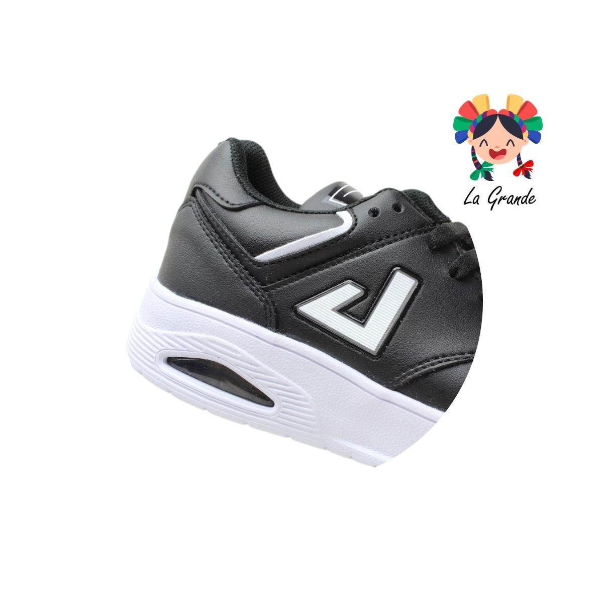 D48 APOORT Negro Blanco Piel Tenis Casual para Dama, Jóven y Caballero
