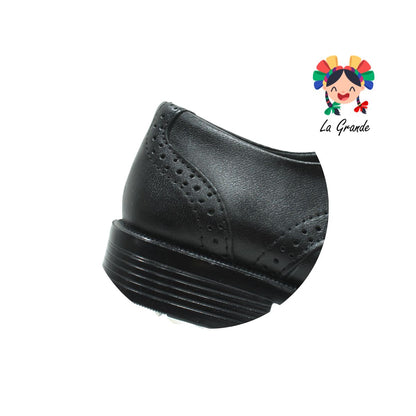 D904 VIAKENTTO Negro Nápoles Piel  zapato Bostoniano para Joven y Caballero