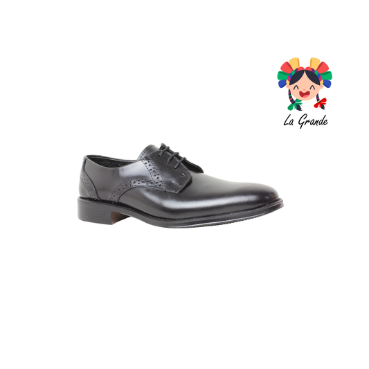 D911 VIAKENTTO Negro Nápoles Piel Zapato Casual para Joven